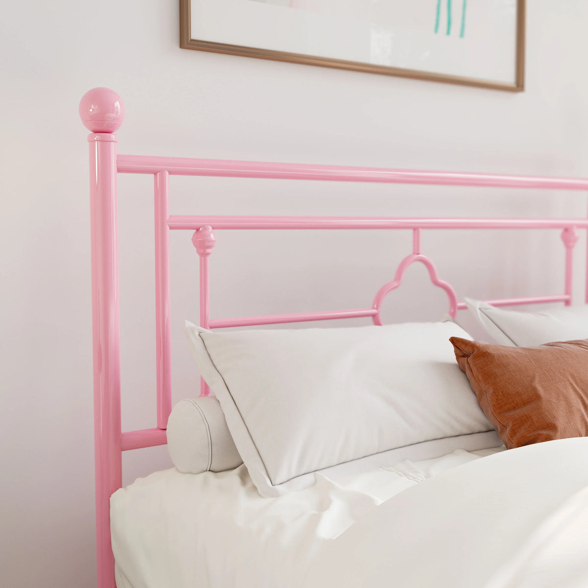 Queen Size Black Metal Platform Bed Frame with Headboard and Footboard S253033