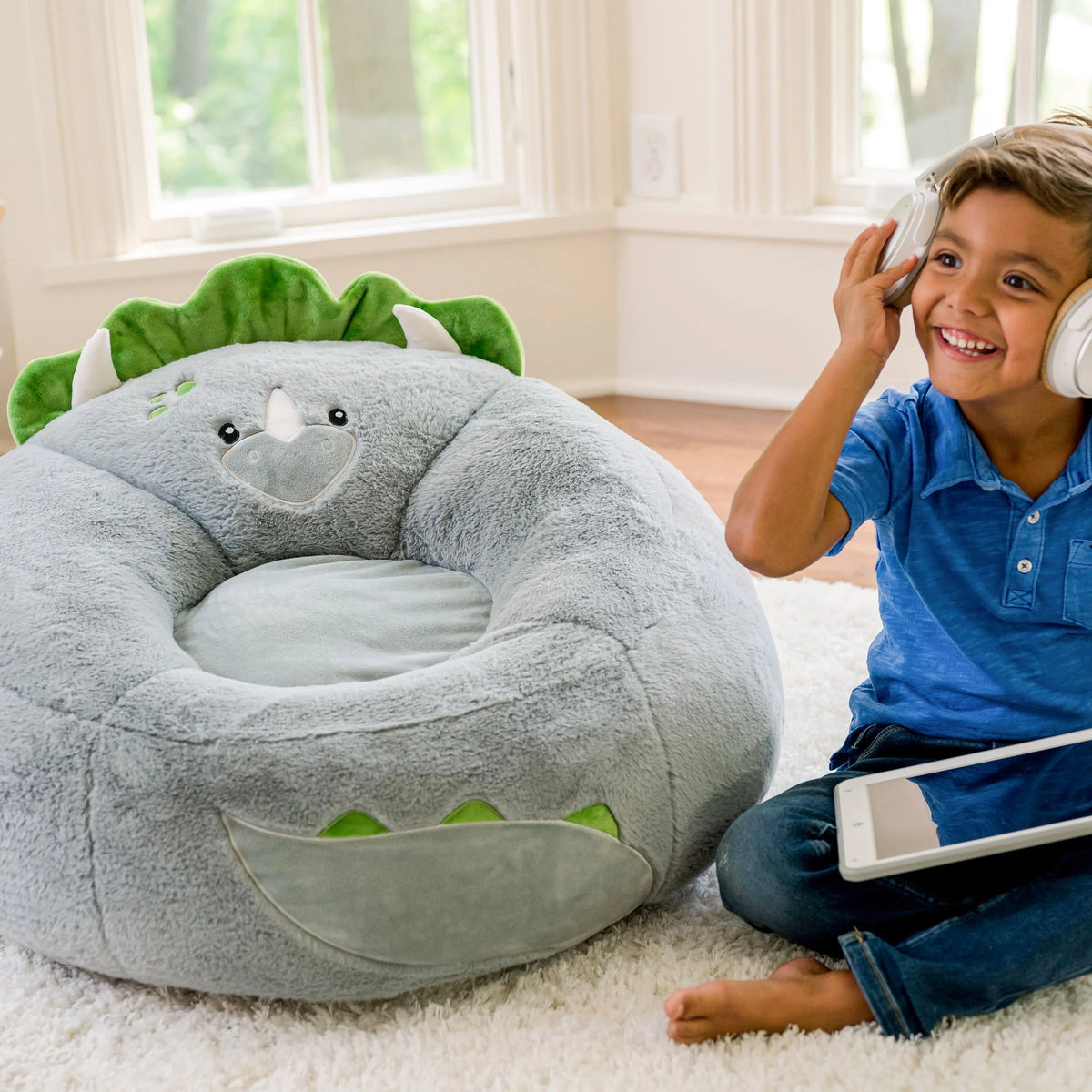 Kids Plush Dinosaur Bean Bag Chair C209