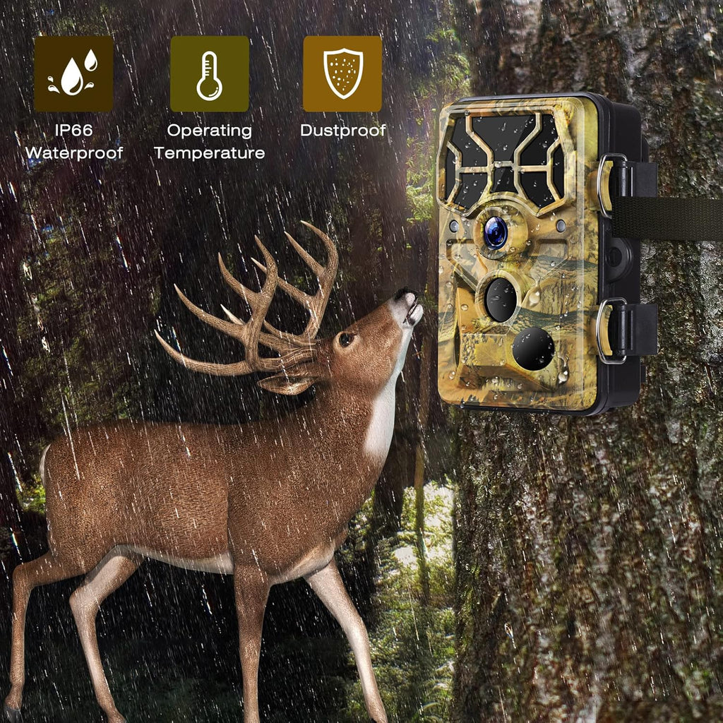 20MP 1296P IP66 Waterproof Trail Camera with 3 Infrared Sensors L46187