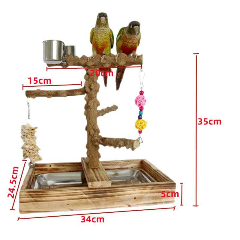 Wood Bird Perch Platform Stand P945431