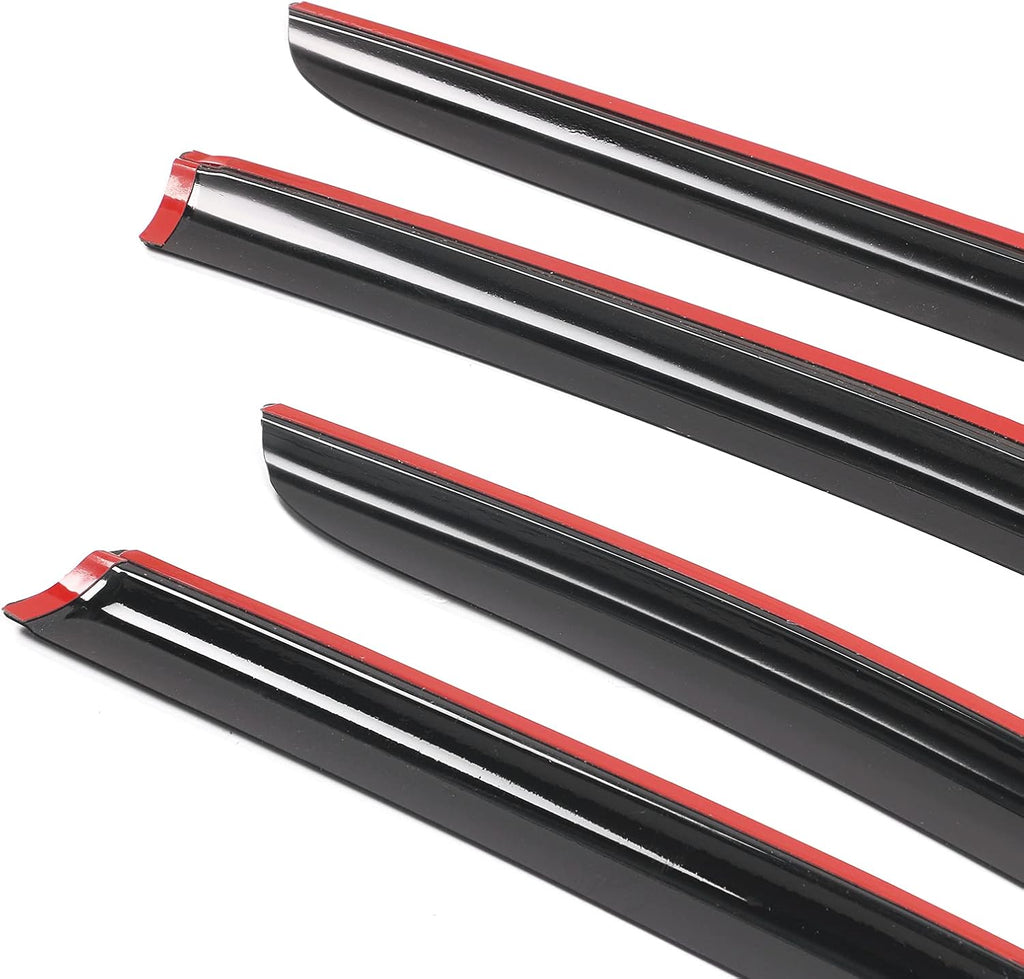 Slim Style Dark Smoke Tint Acrylic Rain Guard Wind Vent Air Deflector, Pack of 2 U34410
