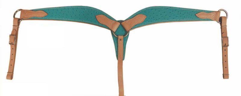Turquoise Ostrich Breast Collar N440
