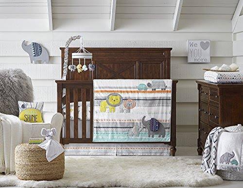 Grey and Turquoise Baby Crib Mobile C7506
