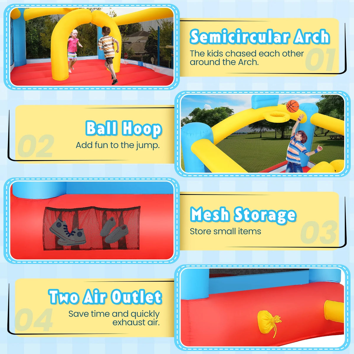 Bouncy House with Double Slide and Blower A439921