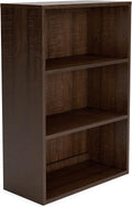 2 Pack of 2 Warm Brown Bookcase with 2 Adjustable Shelves T65757