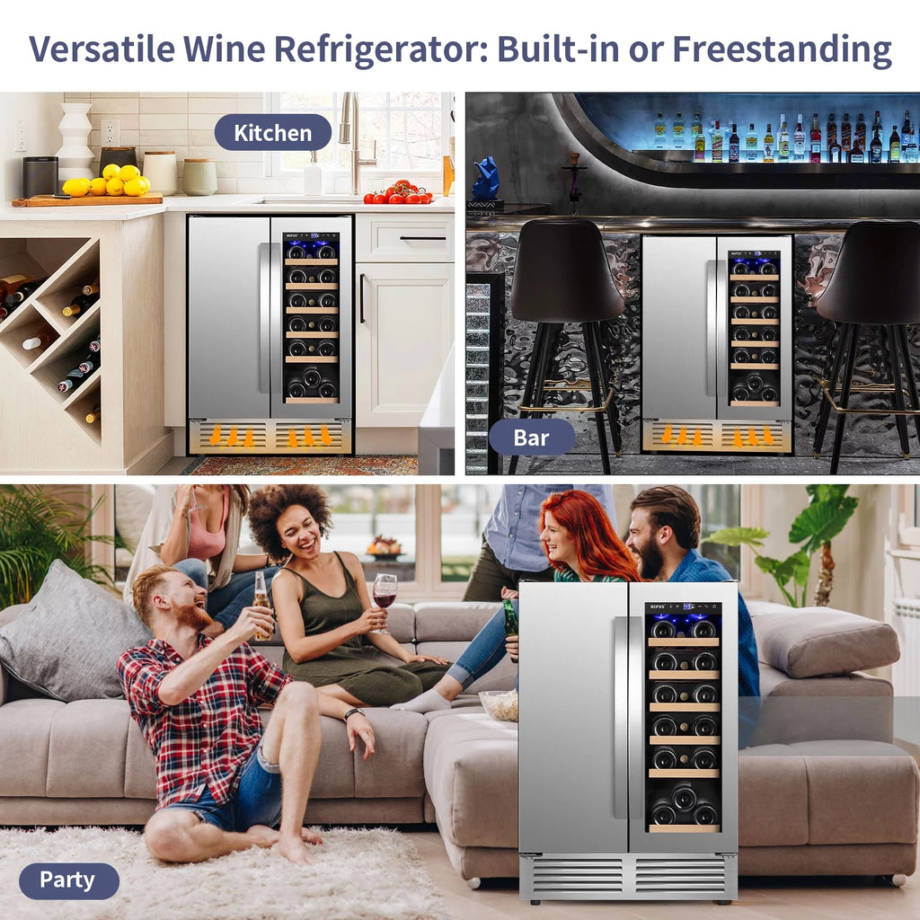 18 Bottle 57 Can Wine and Beverage Refrigerator D698