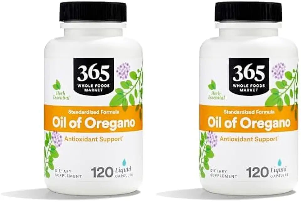 Oil of Oregano Liquid Capsules Vegan 120 Count Pack of 2 Q1542