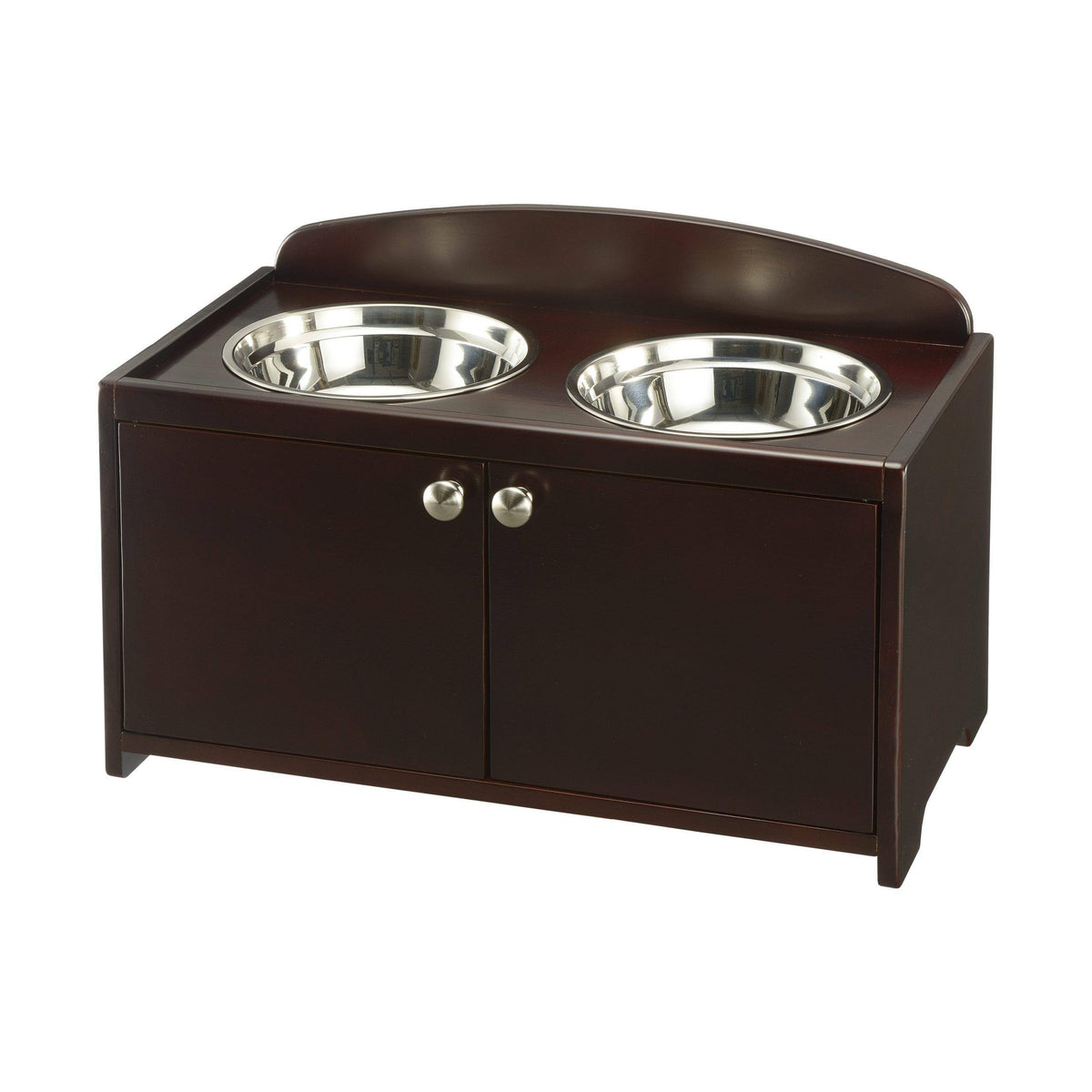 Dark Brown Wooden Pet Feeder B270
