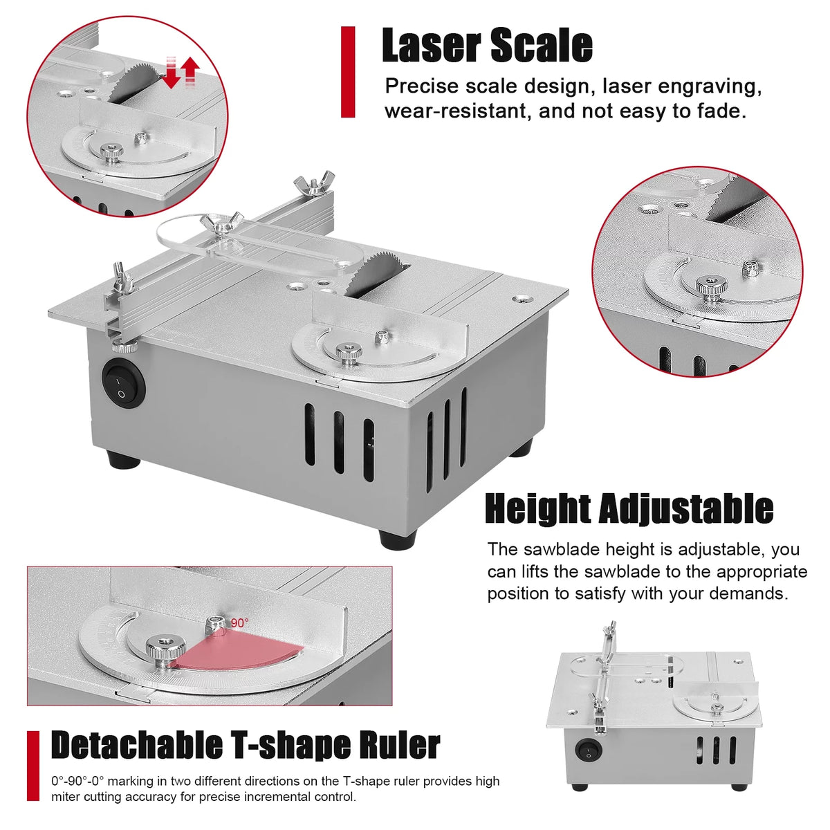 96W Electric Desktop Tablesaw X923