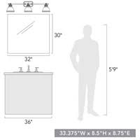 3 Light Bath Vanity Black S34773