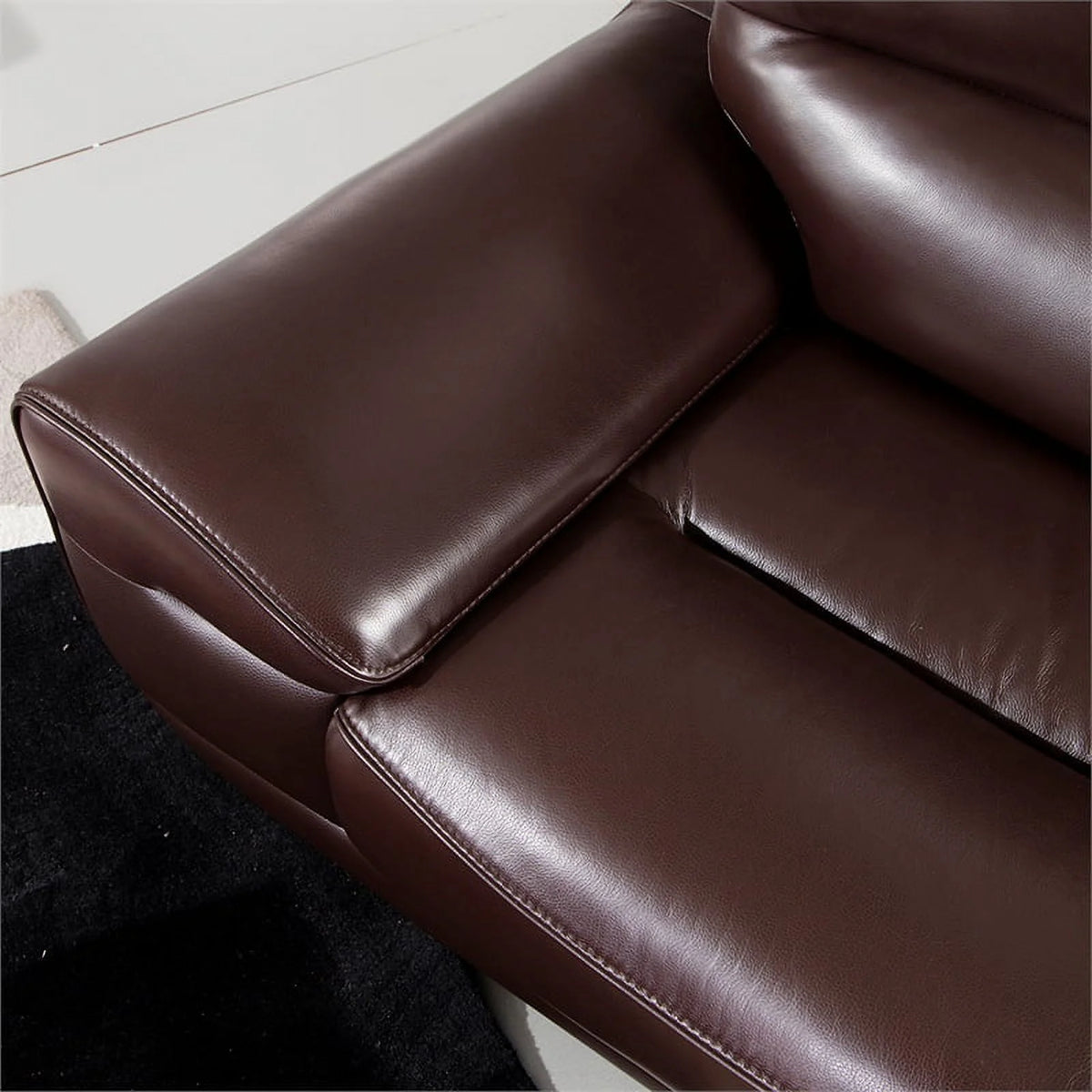 Dark Brown Italian Leather Chair E61624