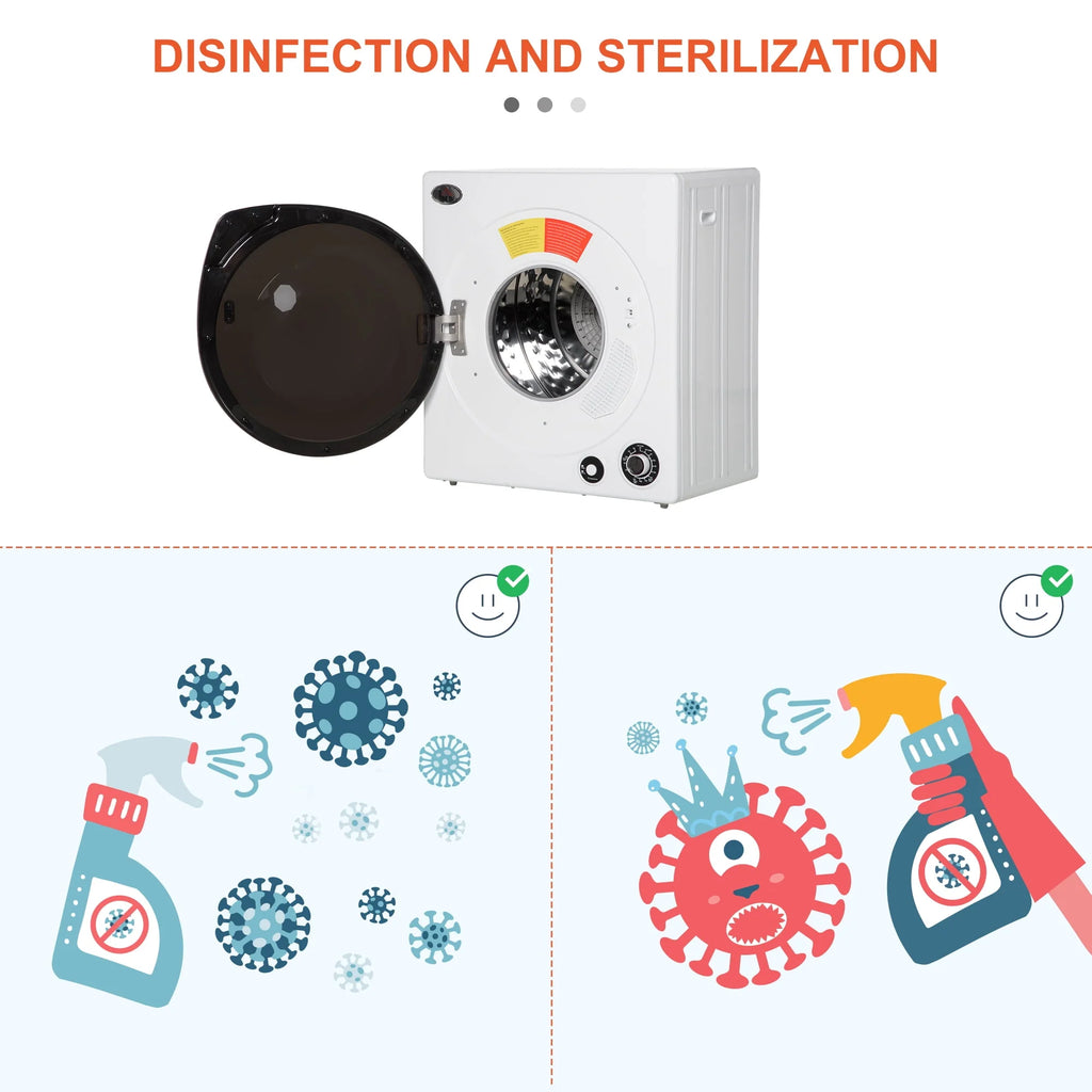 1350W 3.22 Cu. Ft. Portable Clothes Dryer Q8215