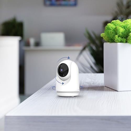 Indoor Security Camera with Motion Detection, Night Vision, 2-Way Audio, 1080p HD, White O822