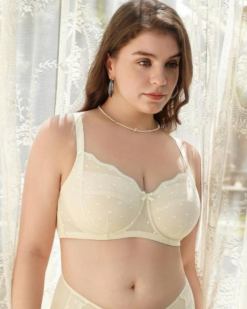 Polka Dot Lace Minimizer Bra N417