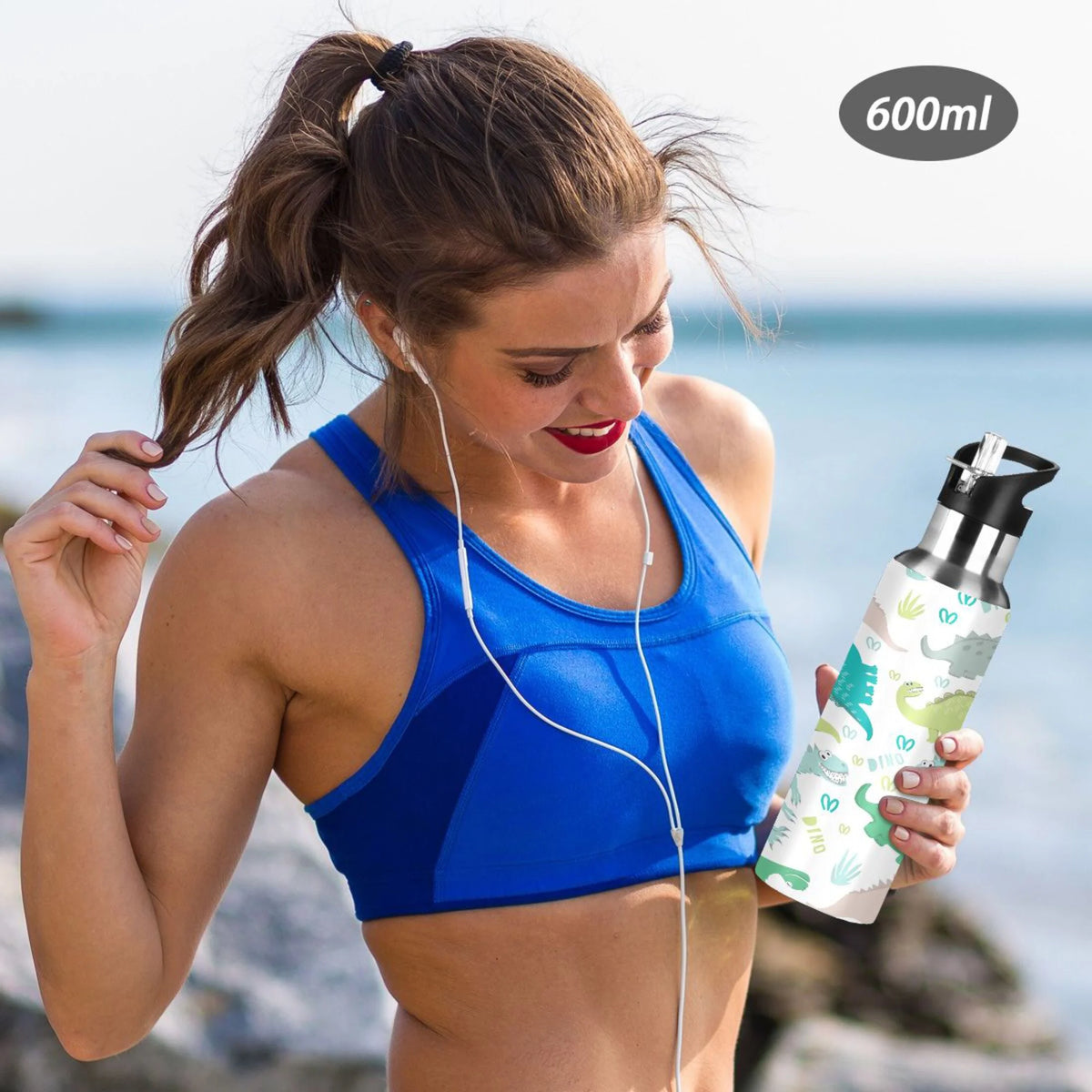 Stainless Steel Insulated Water Bottle with Straw Lid Z645
