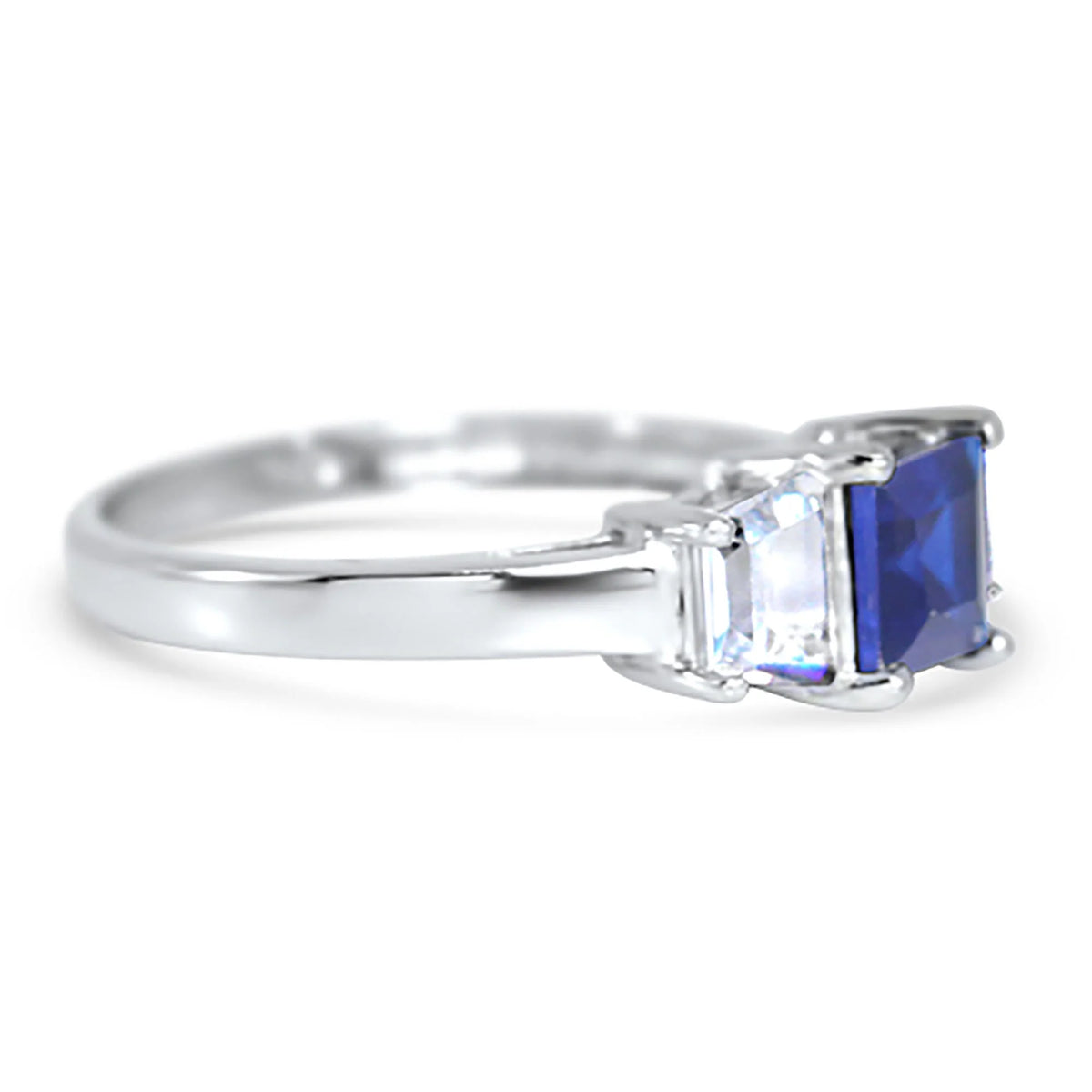 Simulated Blue Sapphire Engagement Ring Size 7 H56184
