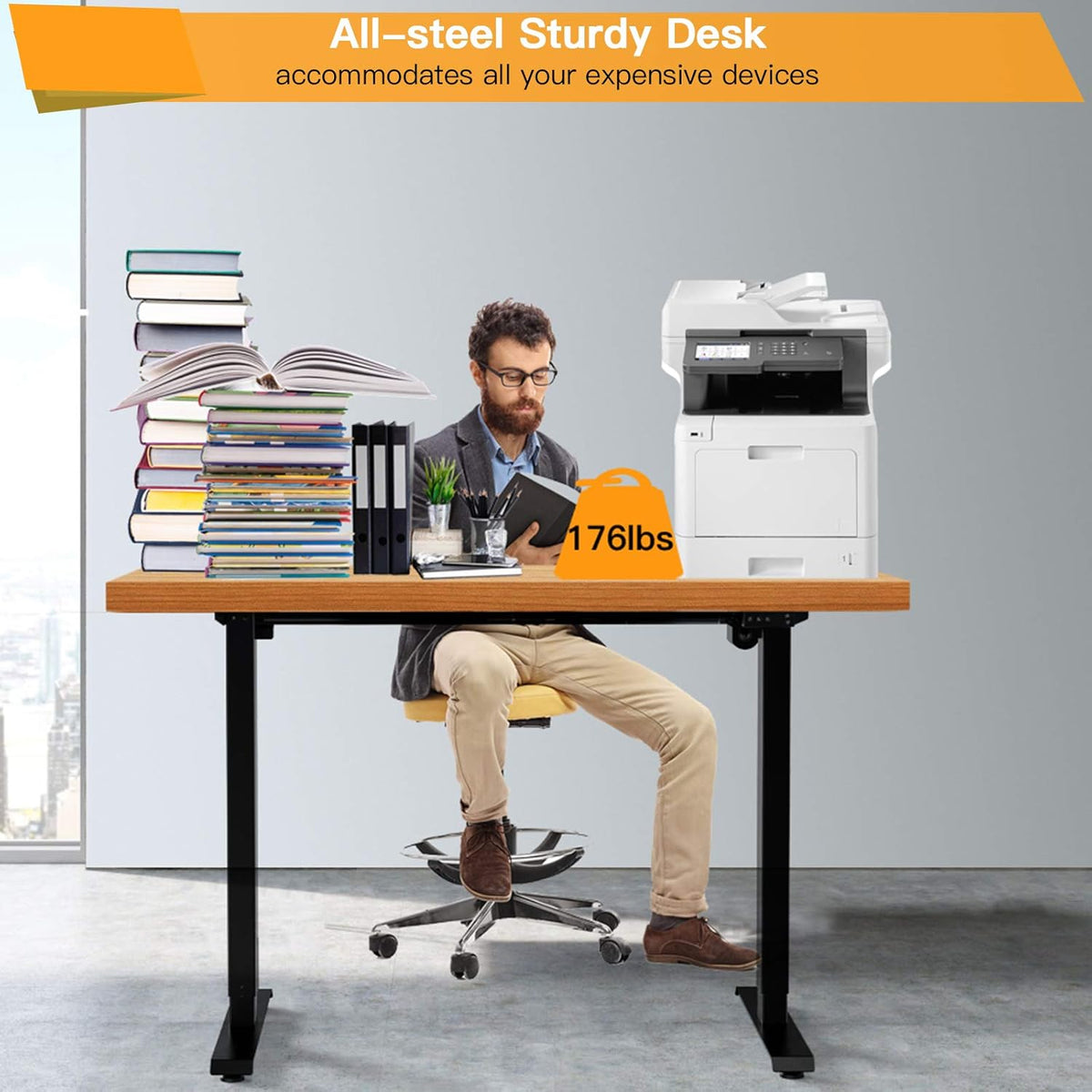 Electric Stand up Desk Frame Height Adjustable Sit Stand Desk Frame Z5144