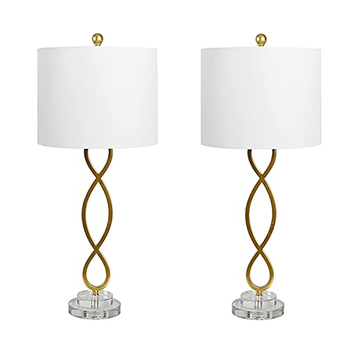 30" Brass Gold Table Lamps Set of 2 E42936
