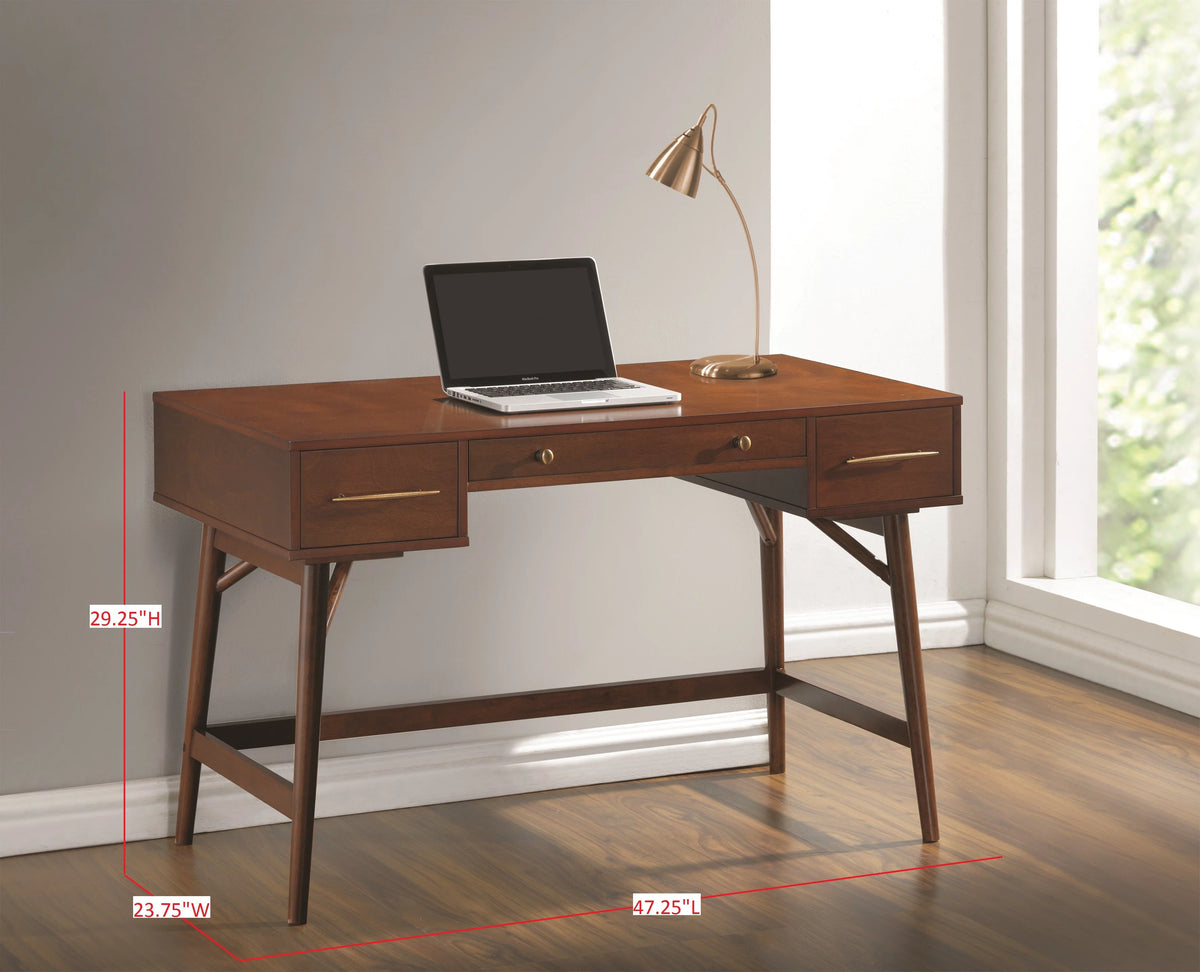 Walnut 3-drawer Writing Desk R35691