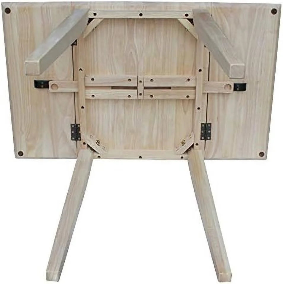 Unfinished Natural Wood Drop Leaf Dining Table R5620