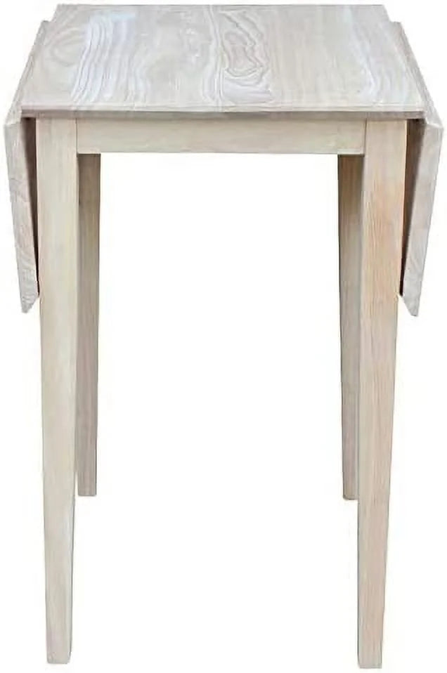 Unfinished Natural Wood Drop Leaf Dining Table R5620