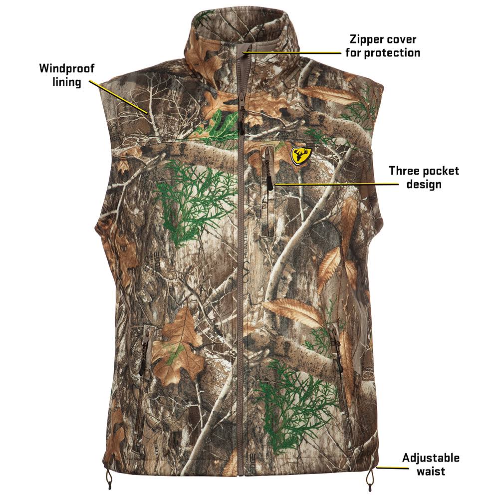 Wooltex Hunting Vest, Size: Large, Realtree Edge L2945