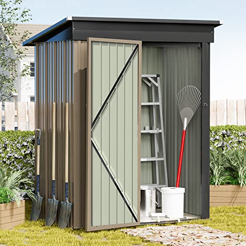 Metal Outdoor Storage Shed 5FT x 3FT Brown N11577