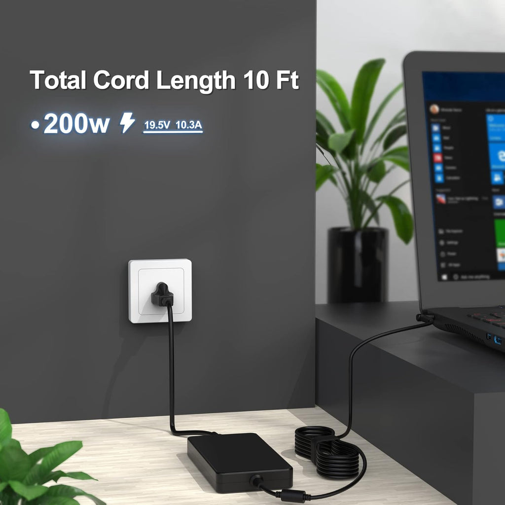 200W Slim Charger for HP Laptop Power Adapter Pack of 2 J666