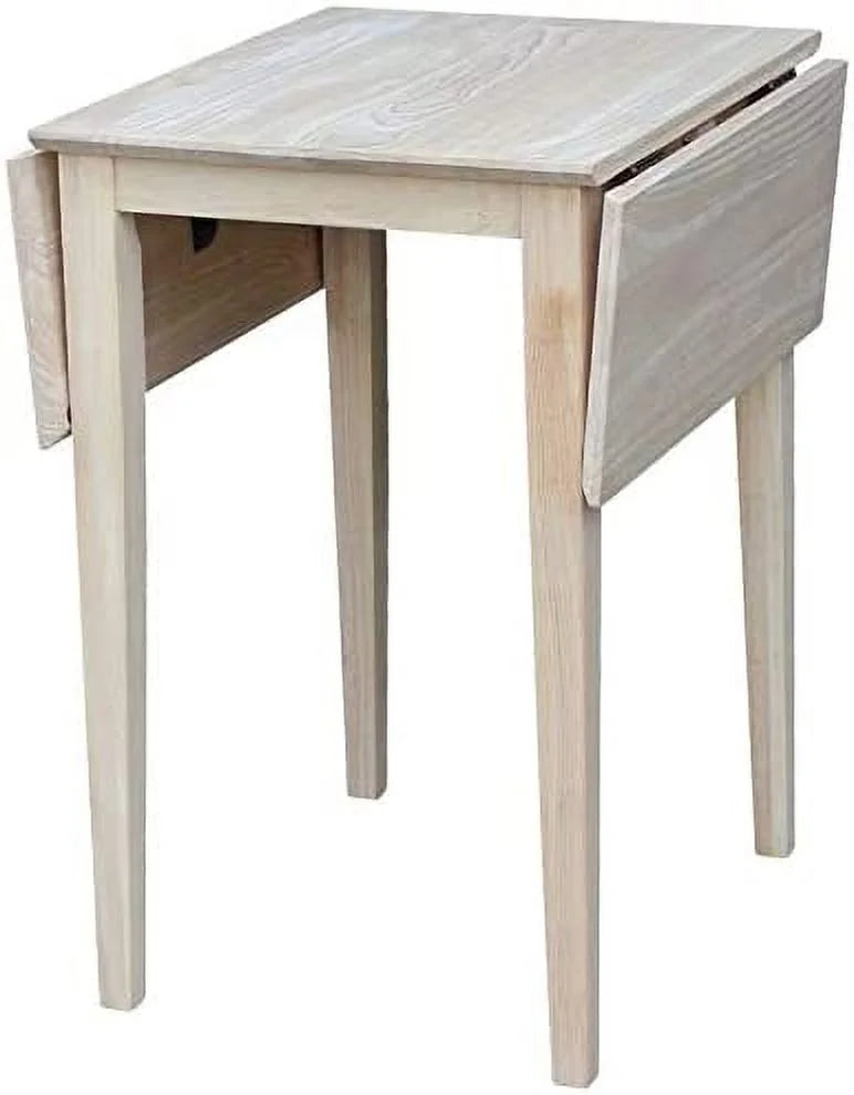 Unfinished Natural Wood Drop Leaf Dining Table R5620