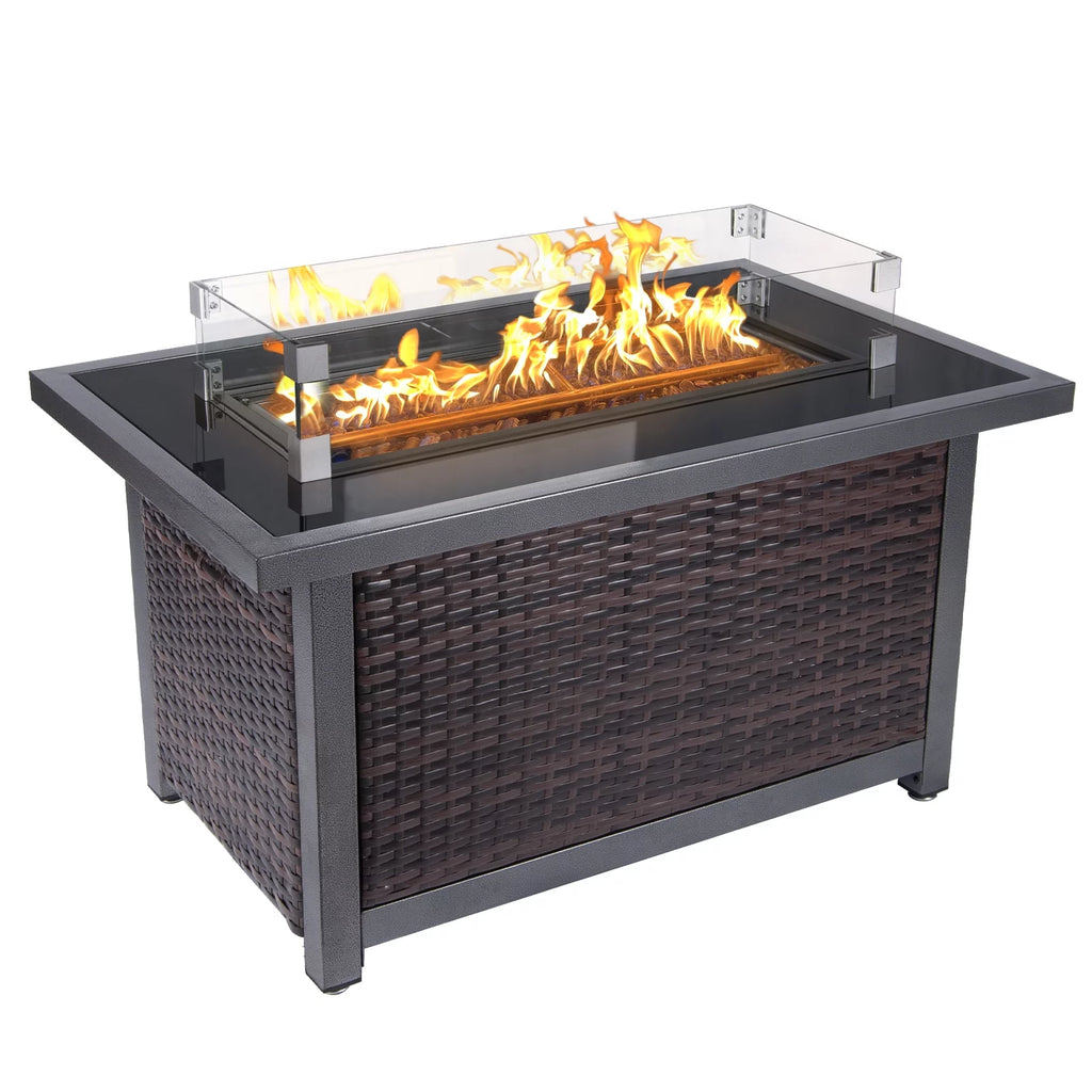 Propane Fire Pit Table with Wind Guard C387316
