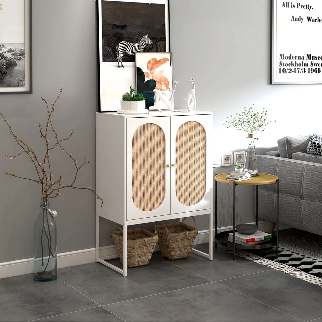 Natural Rattan 2 Door Free Standing Cabinet Z760