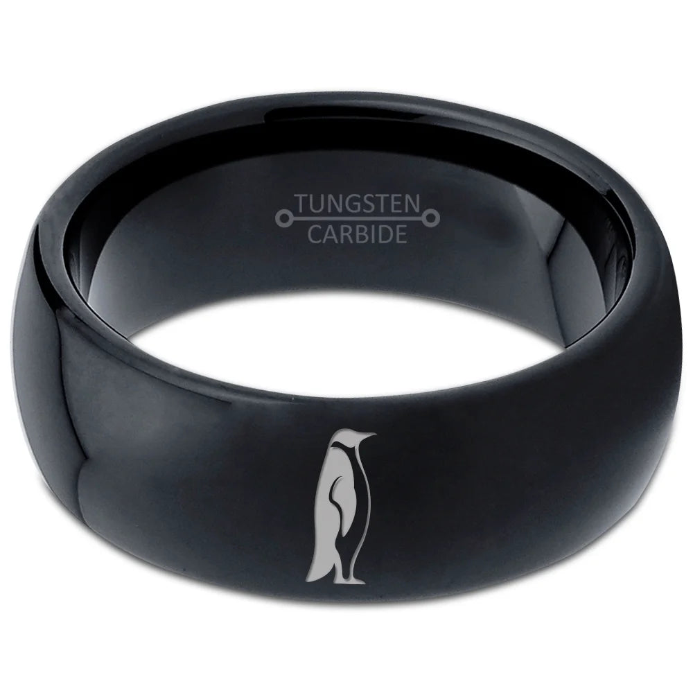 Black Dome Polished Band Ring O19804