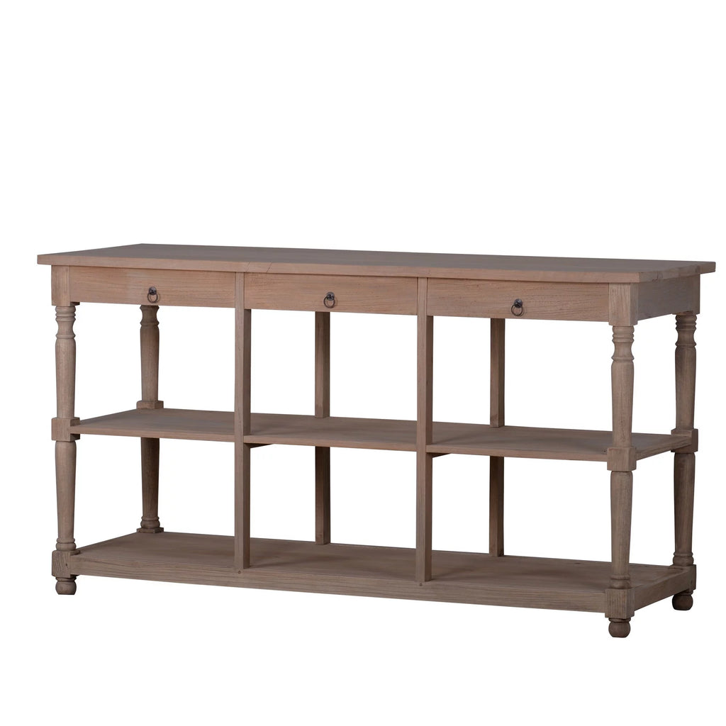 65 Inch 3 Drawer Wood Console Table D65462