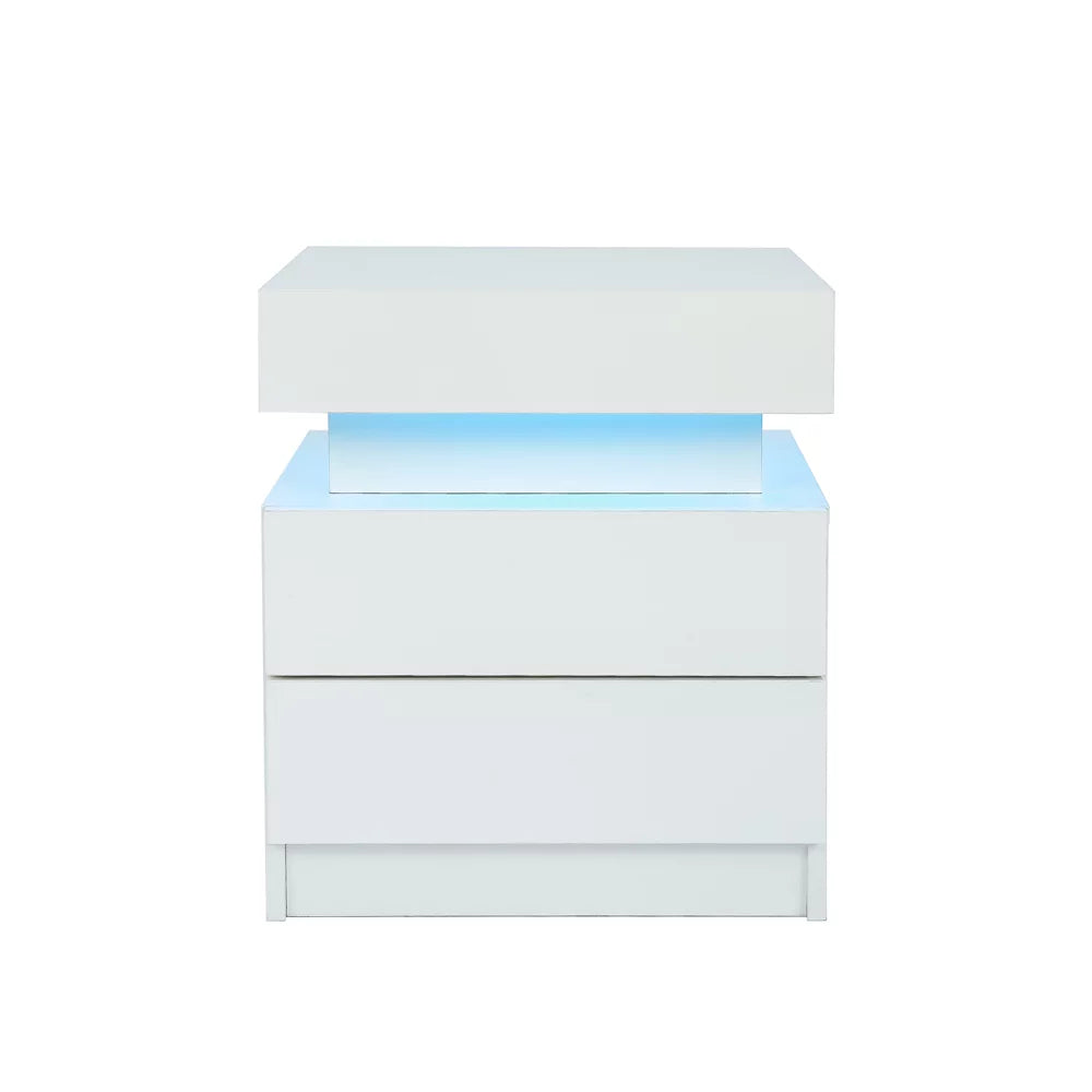 LED Nightstand with 2 Drawers I6560