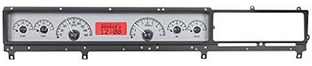 Analog Dash Gauges System Kit Silver Alloy Red L299489