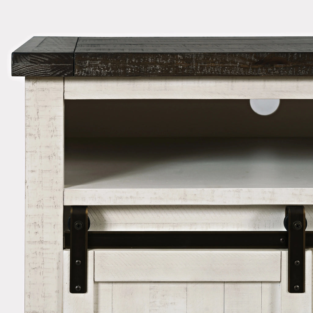 Solid Pine 64" TV Stand Console with Electric Fireplace R82381