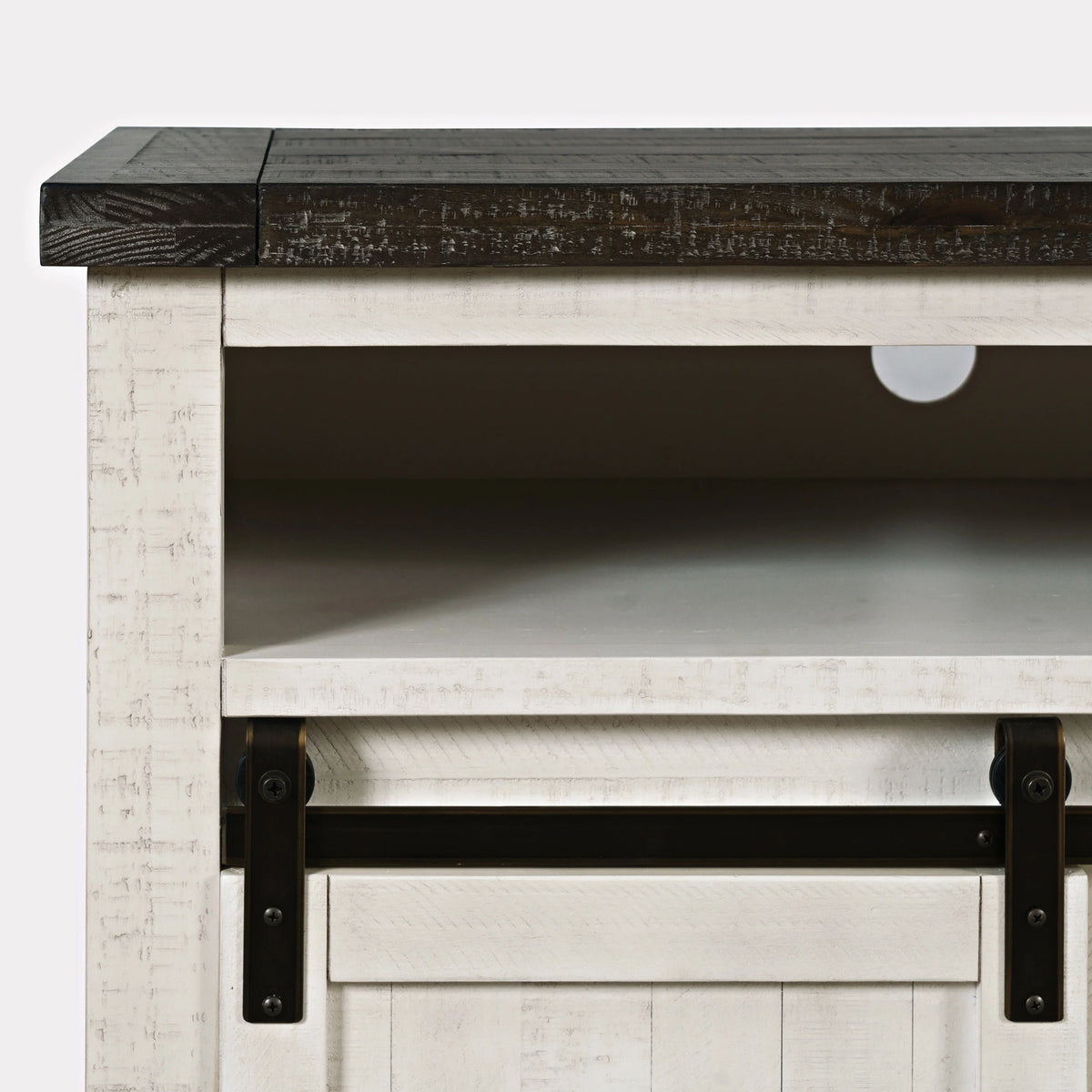 Solid Pine 64" TV Stand Console with Electric Fireplace R82381