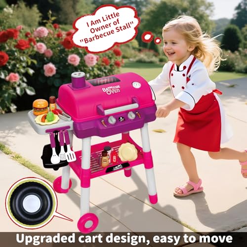 Kids BBQ Grill Playset with Smoke Sound Light E766421