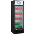 Black Single Glass Door Beverage Display Cooler Refrigerator O970097