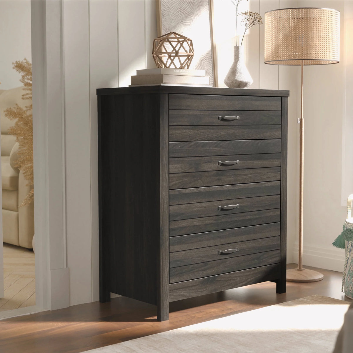 Gray & Oak 4-Drawer Dresser Z46275