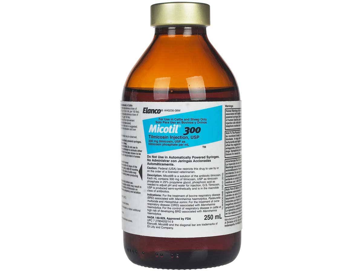 250 ml Micotil 300 for Cattle and Sheep R71437