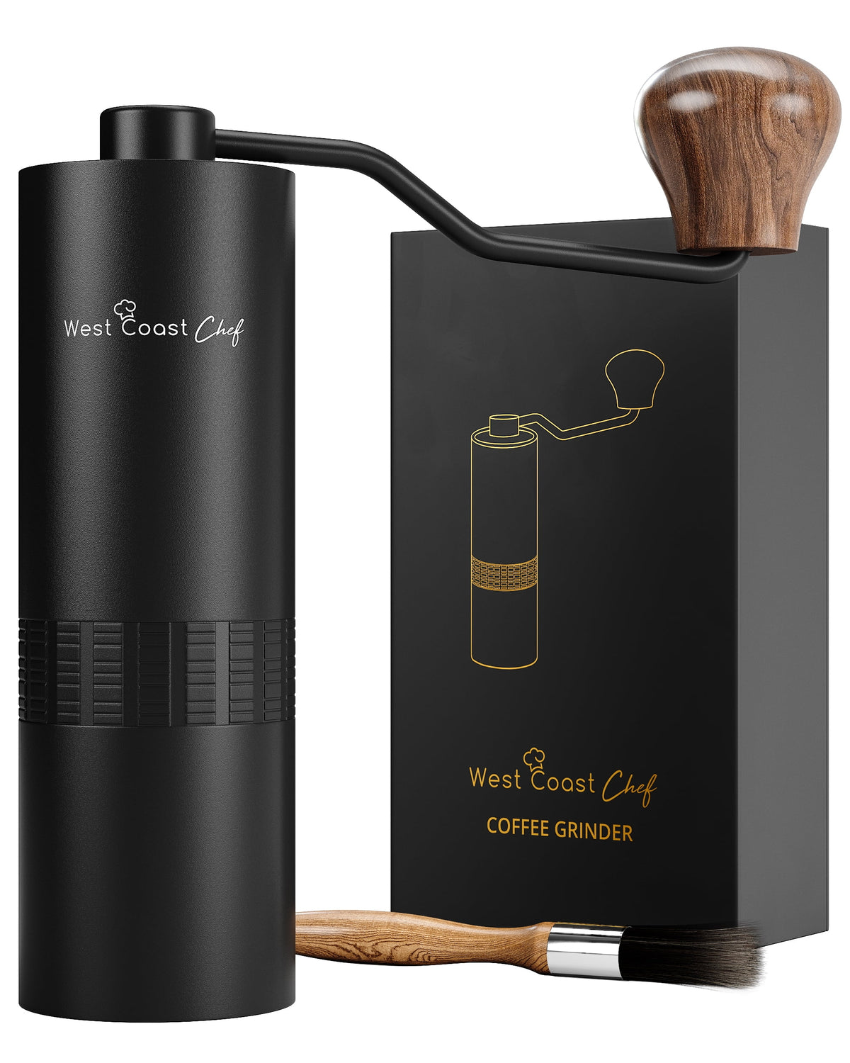 Manual Burr Coffee Grinder with Coarseness Adjustment Dial K657349