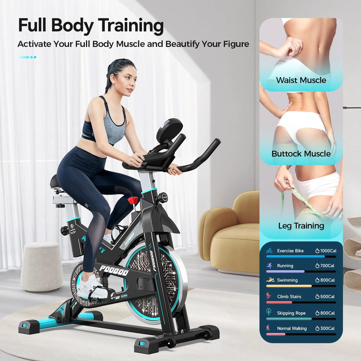 Adjustable Magnetic Resistance Indoor Exercise Bike L692