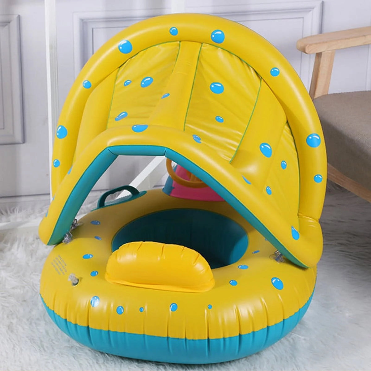 Inflatable Swimming Float Seat with Steering Wheel I3897