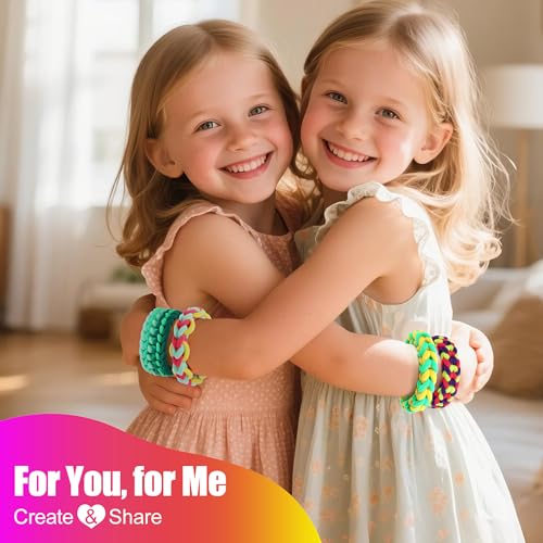 Bracelet Making Kit with 1000+ Elastic Cloth Rubber Bands R613
