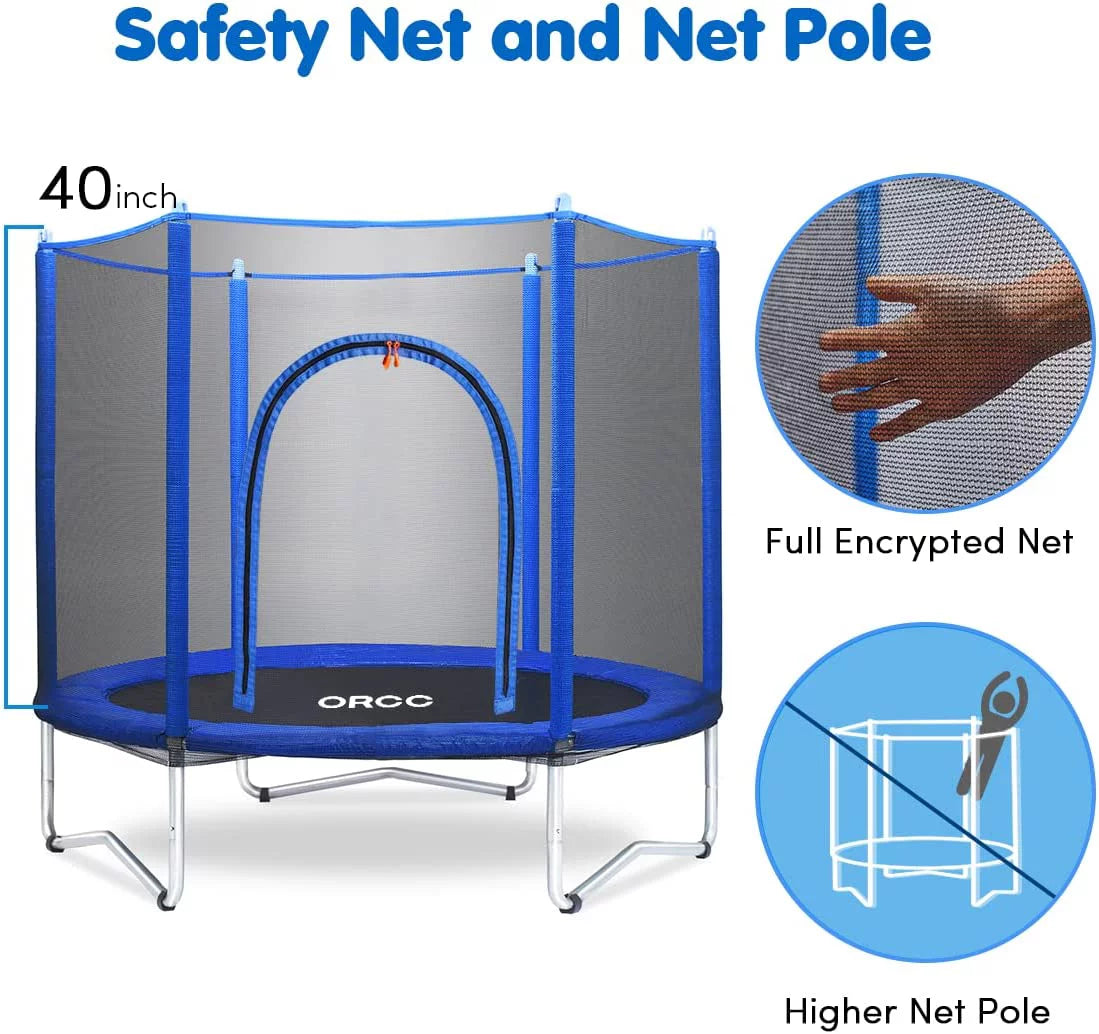 55/60 Mini Trampoline with Safety Net Pad Z6416
