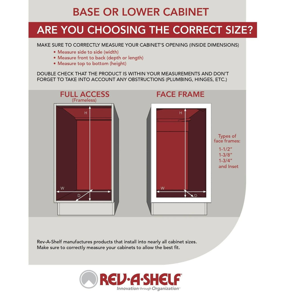 11x22 Base Cabinet Organizer Soft-Close O107