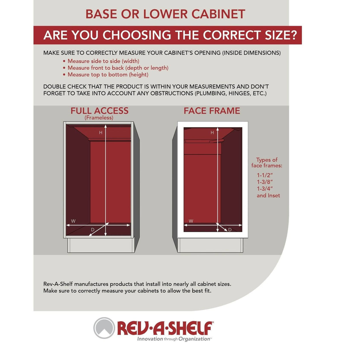 11x22 Base Cabinet Organizer Soft-Close O107