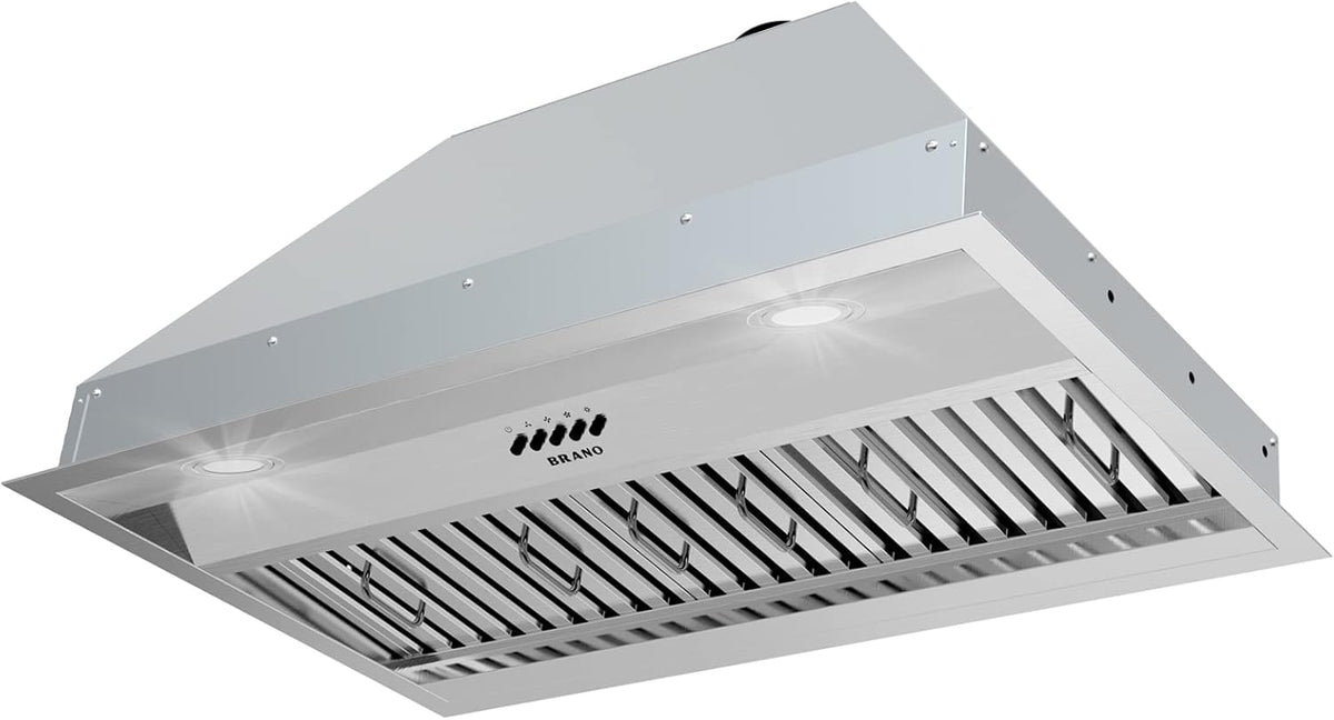 Built-In Stove Vent Hood with Baffle Filters and LED Lights I98244
