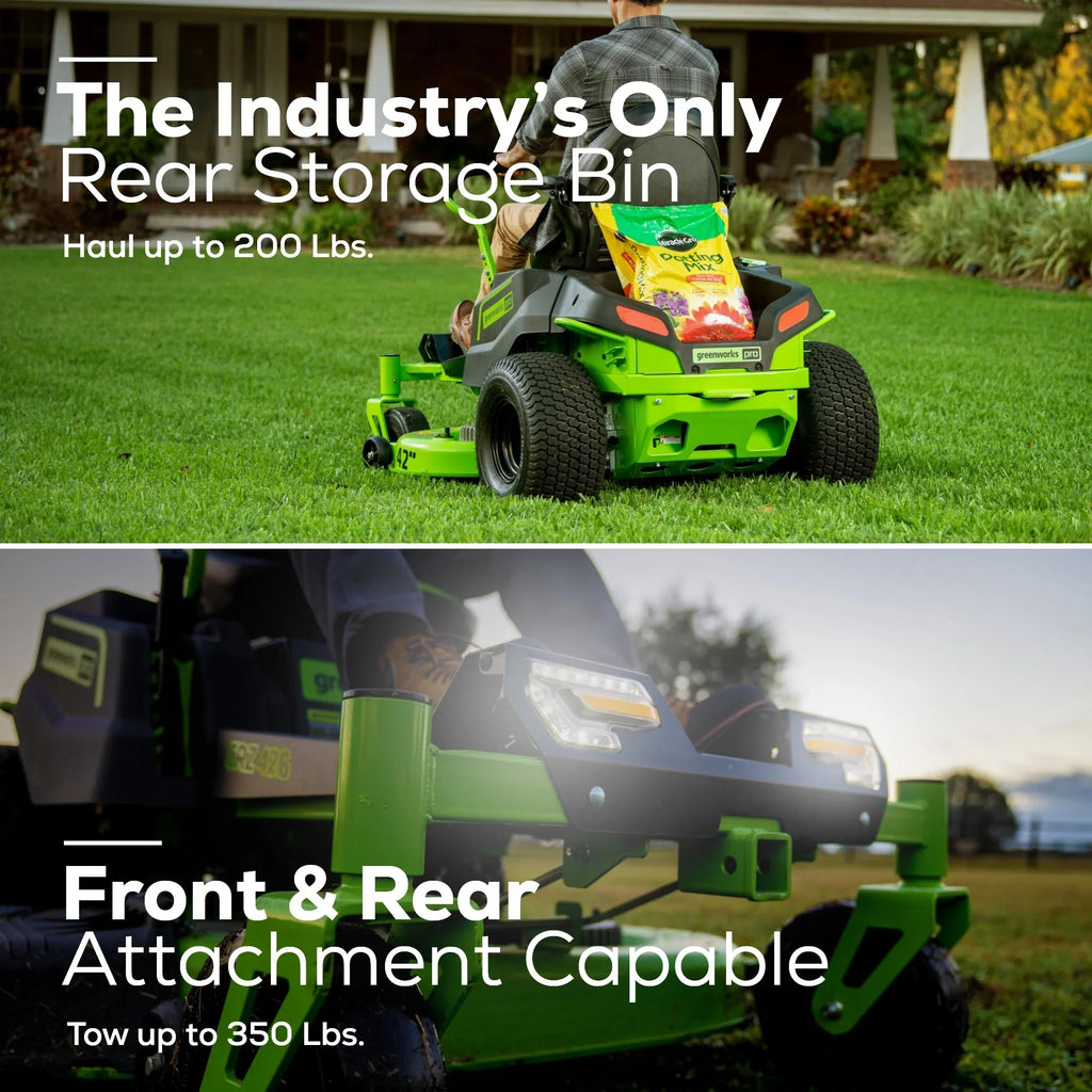 60V 42” Electric Zero Turn Mower with 8 Ah Batteries E54105